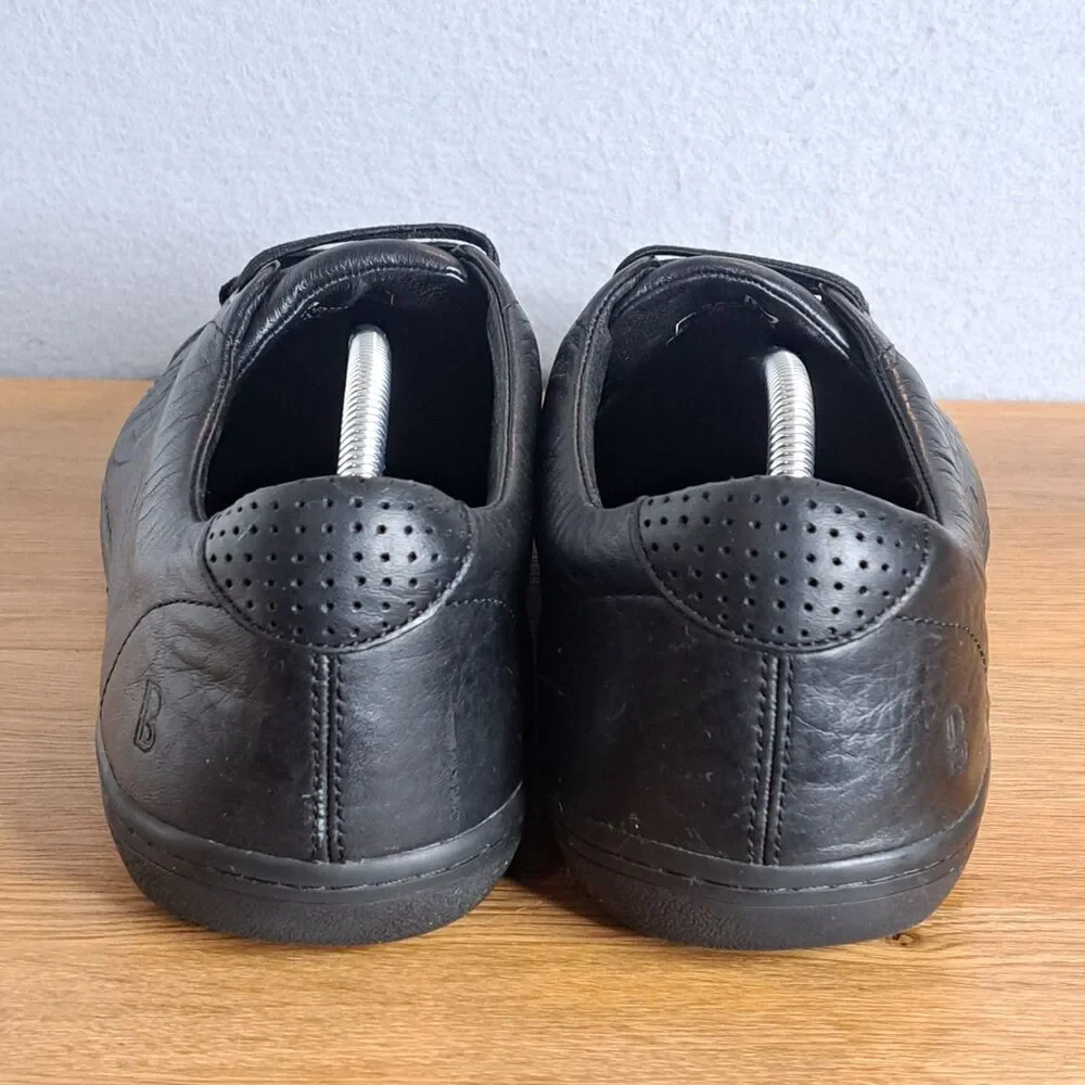 Birchbury Bramfords Men 13 Black Leather Lace-Up Casual Shoes Pebbled Minimalist